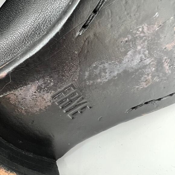 Frye Carly Zip Chelsea Ankle Boots Womens Size 10 B Black Leather Pull On Bootie - Picture 7 of 10